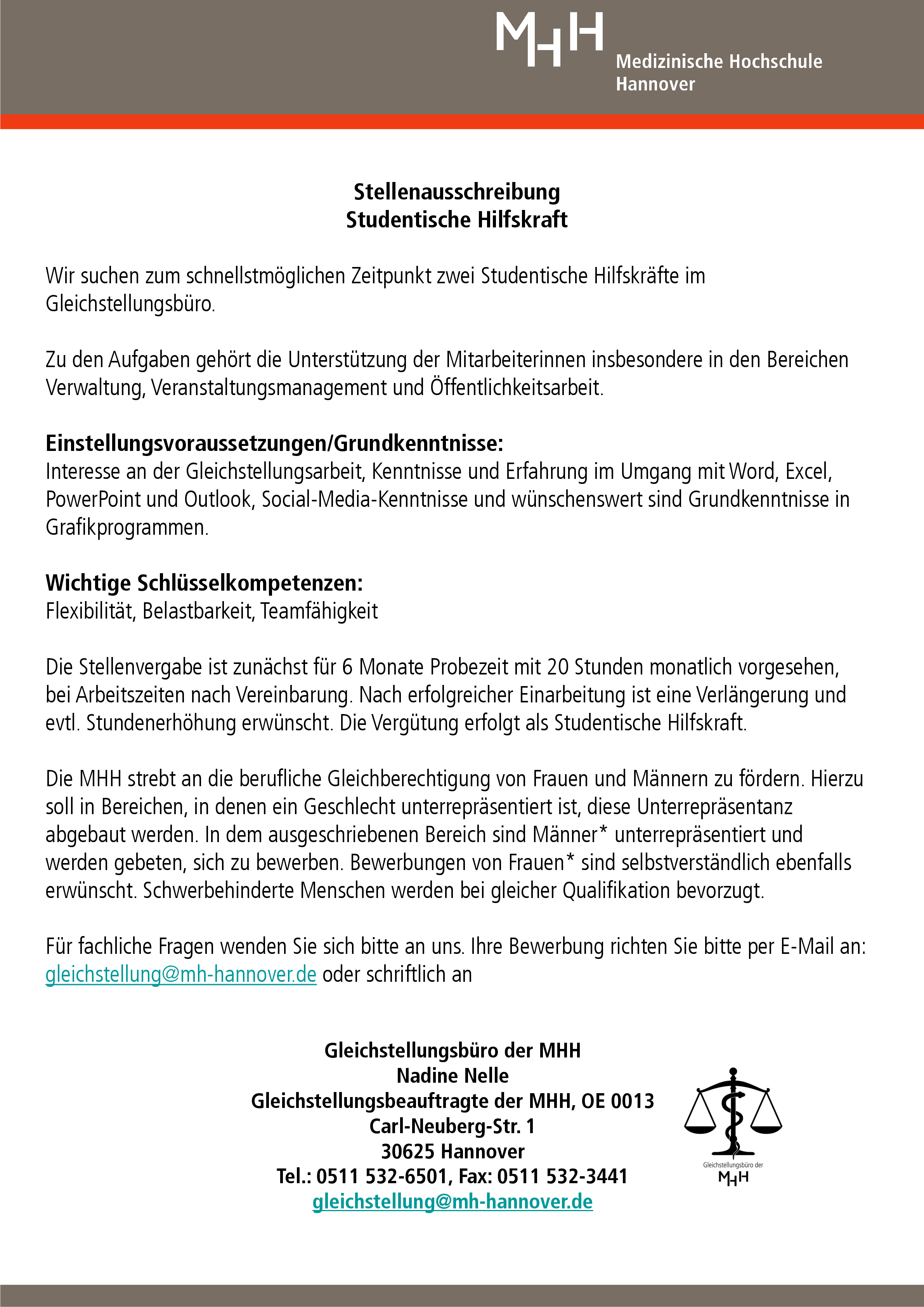 Copyright: Gleichstellungsbüro der MHH