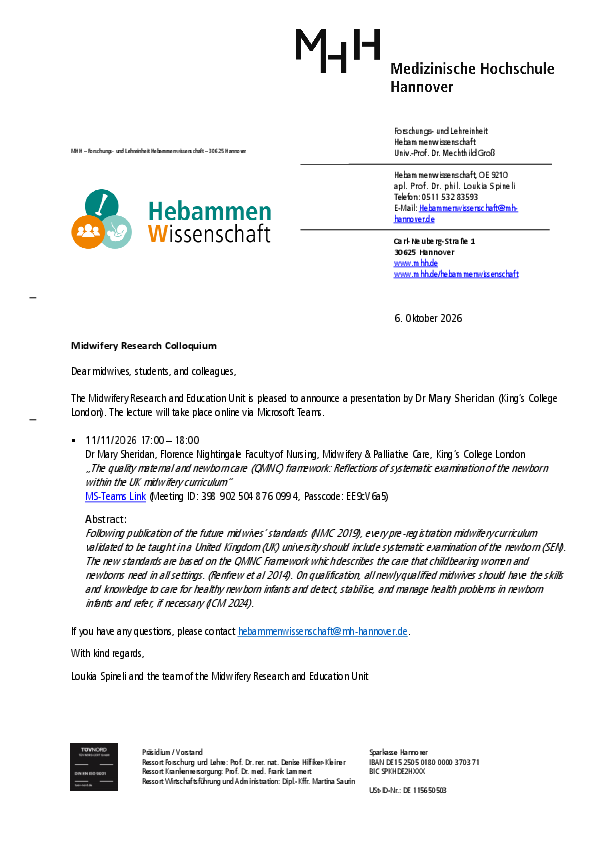 Flyer zur Veranstaltung