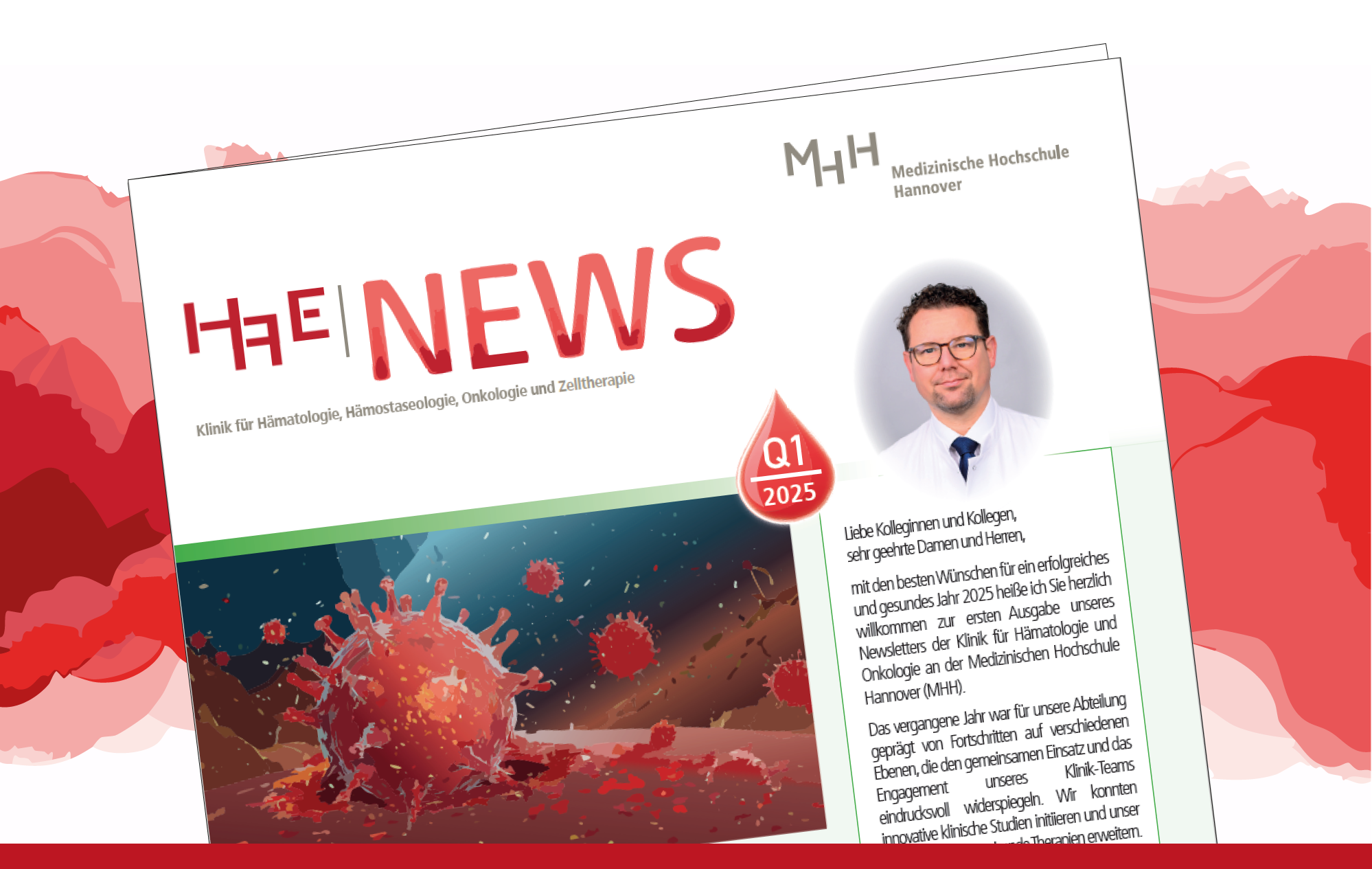 Icon showing a miniaturized preview of the Clinical Department newsletter of the Haematology Clinic.
