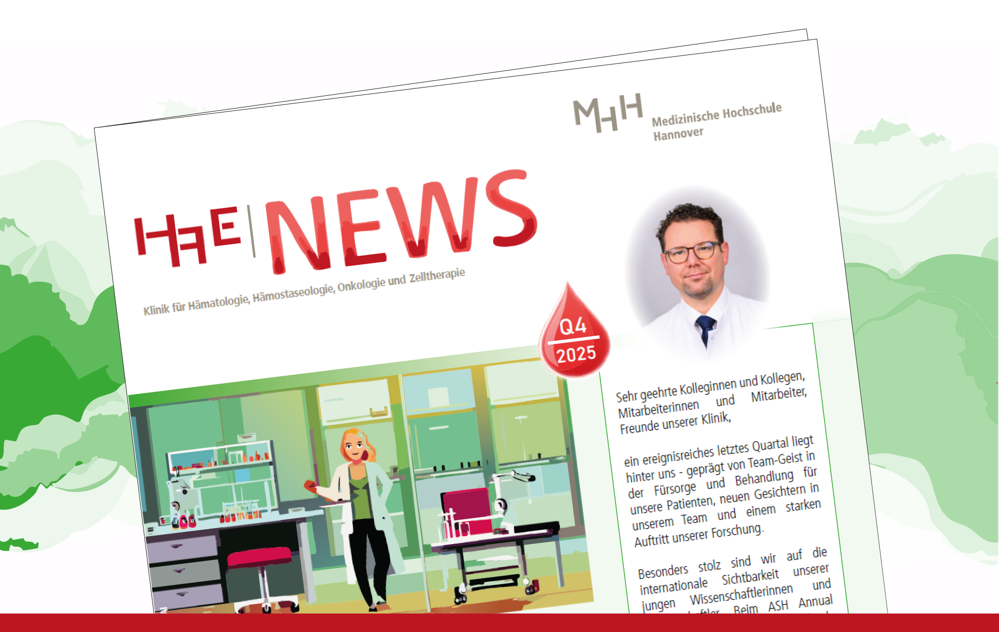 Icon showing a miniaturized preview of the Clinical Department newsletter of the Haematology Clinic.
