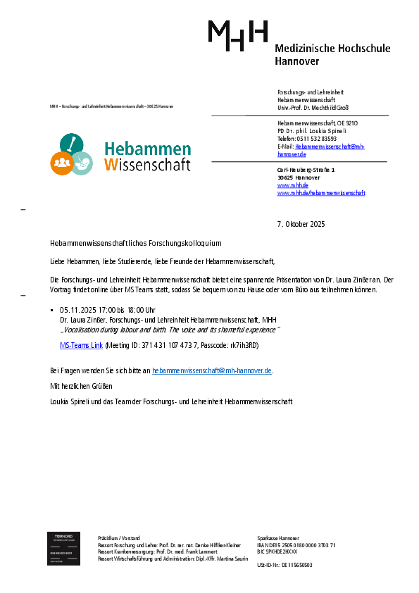 Flyer zur Veranstaltung