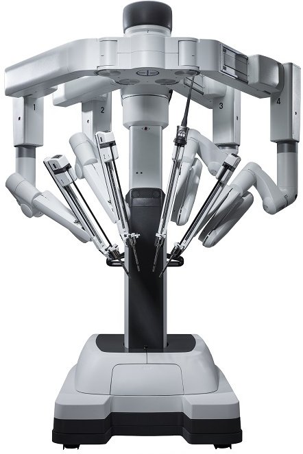 Gesamtansicht des OP-Roboters "Da Vinxi Xi", Copyright: [2018] Intuitive Surgical, Inc.