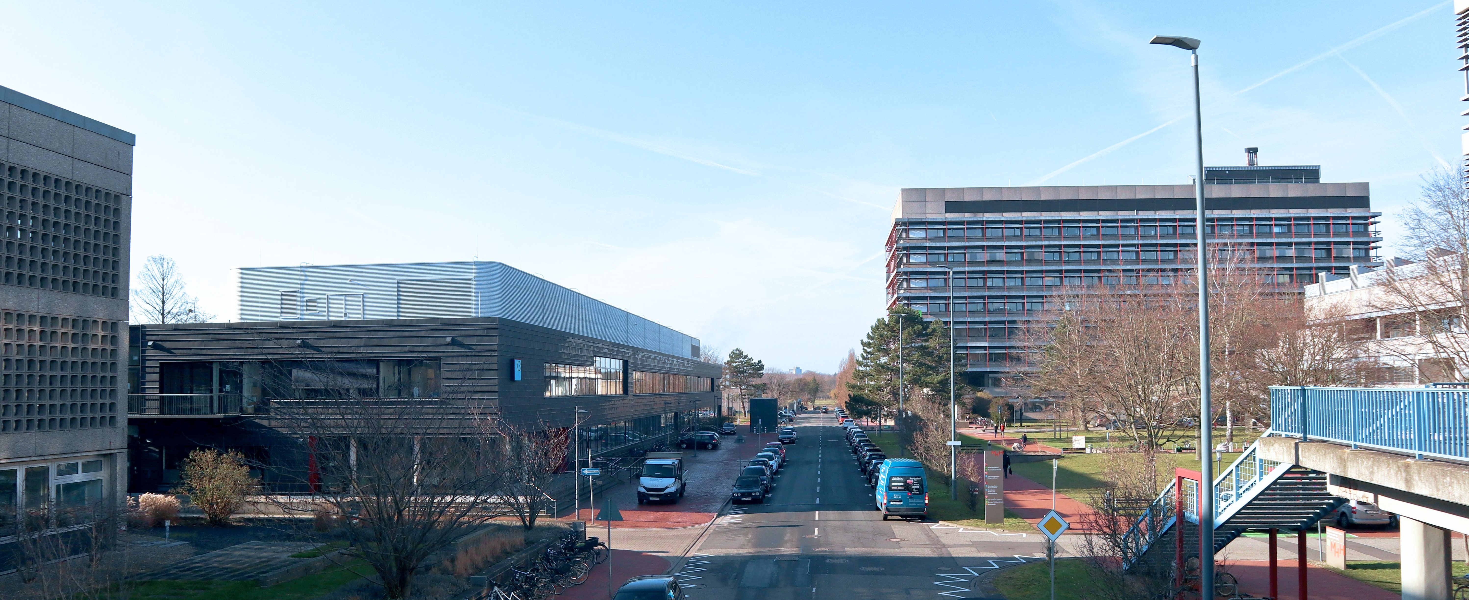 Blick über die Carl-Neuberg-Straße Richtung Westen