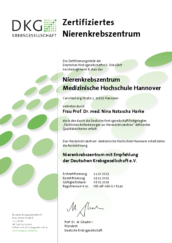 Zertifikat der Deutschen Krebsgesellschaft