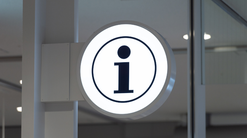 Round Sign with an "I"