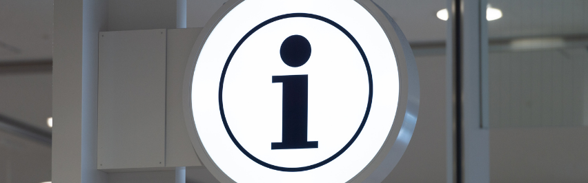 Round Sign with an "I"