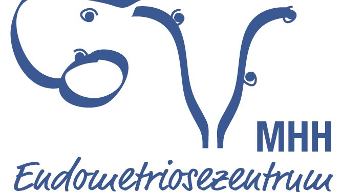 Das Logo des Endometriosezentrum zeigt eine gezeichnete Gebärmutter und Eierstock.