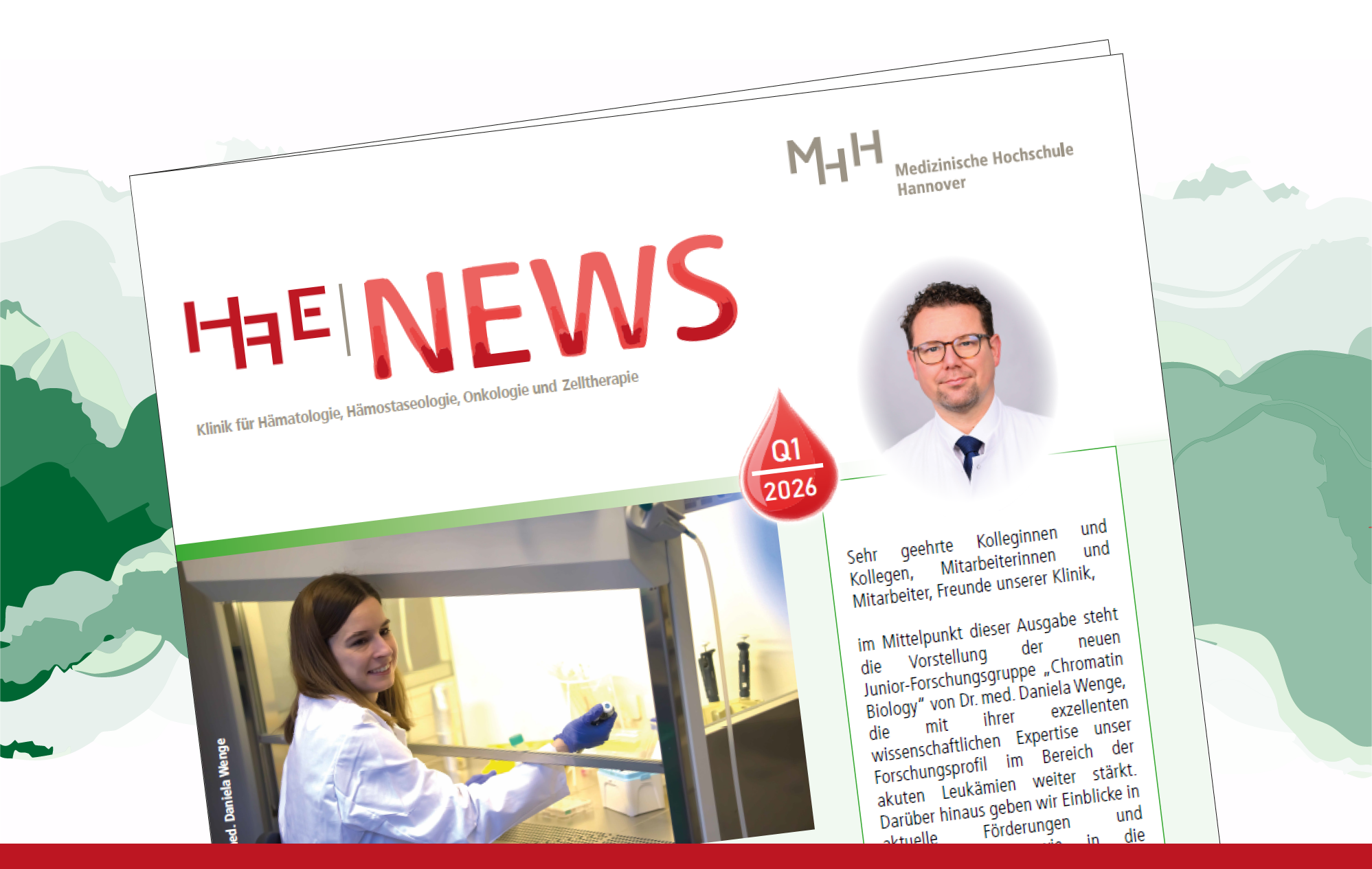 Icon showing a miniaturized preview of the Clinical Department newsletter of the Haematology Clinic.