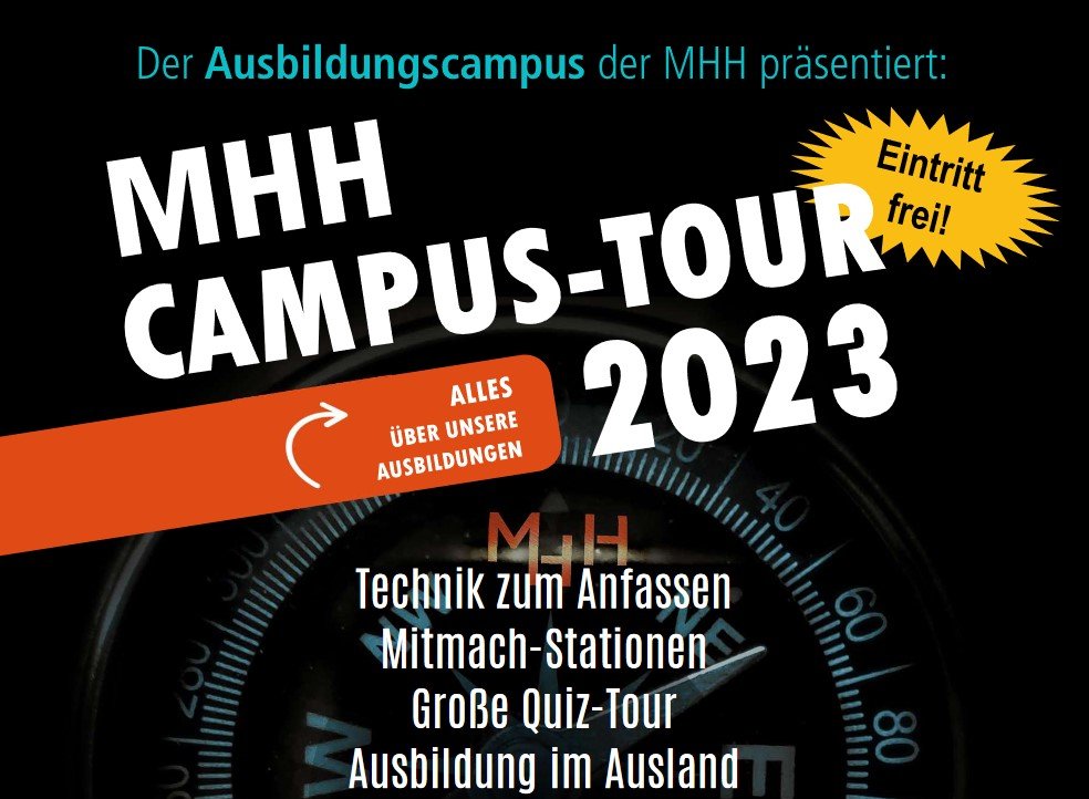 Die MHH Campus-Tour 2023 findet am 3. Juni statt. 