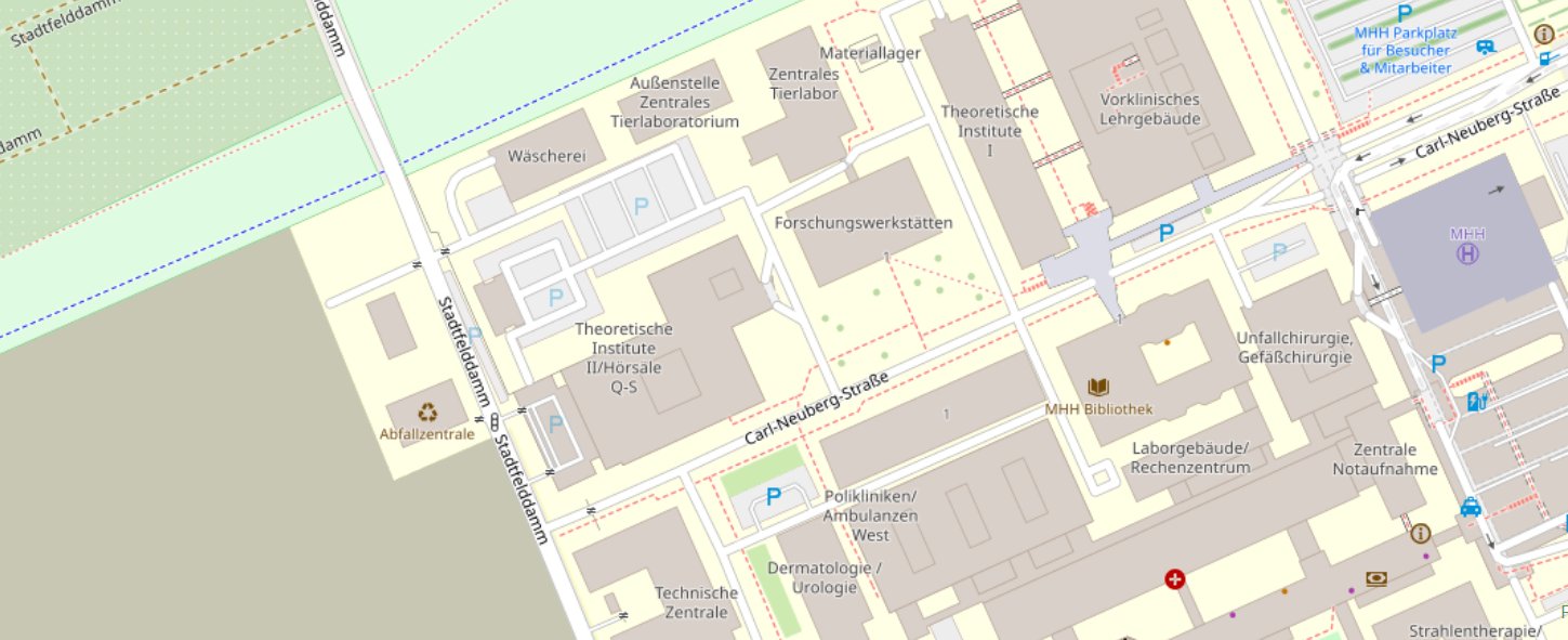 Kartendaten von OpenStreetMap, Copyright: OpenStreetMap