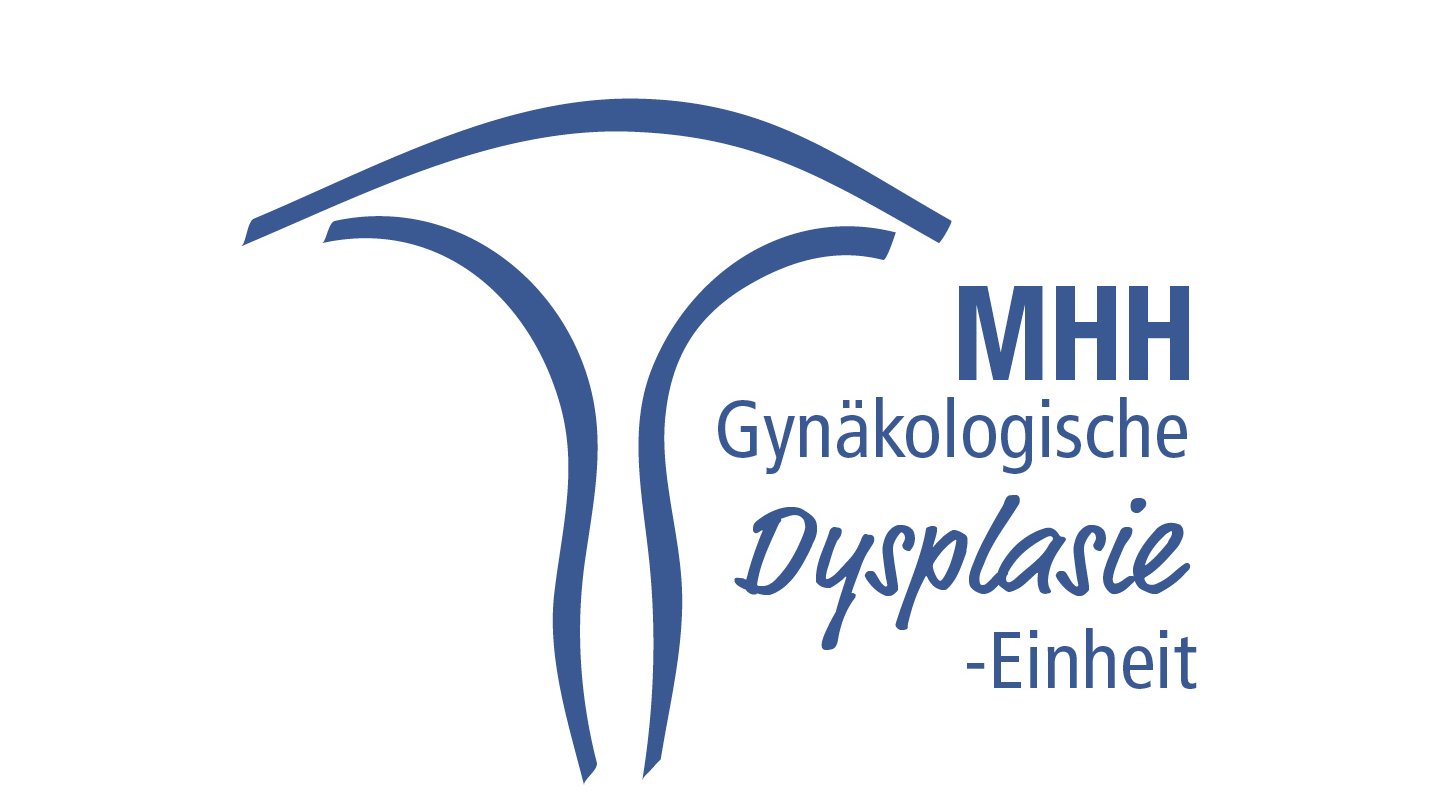 Logo der MHH Gynäkologsichen Dysplasie-Einheit zeigt stilisierten Gebärmutterhals