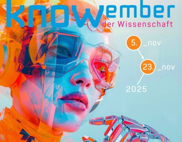 Grafik mit einem Android und dem Schriftzug Knowember der Wissenschaft