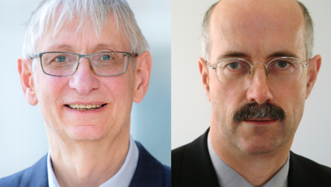 Portrait picture of Professor Welte and Professor Ganser.