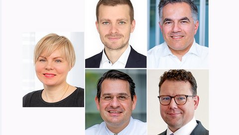 Zusammenstellung der Portraits der fünf neuen Direktor:innen