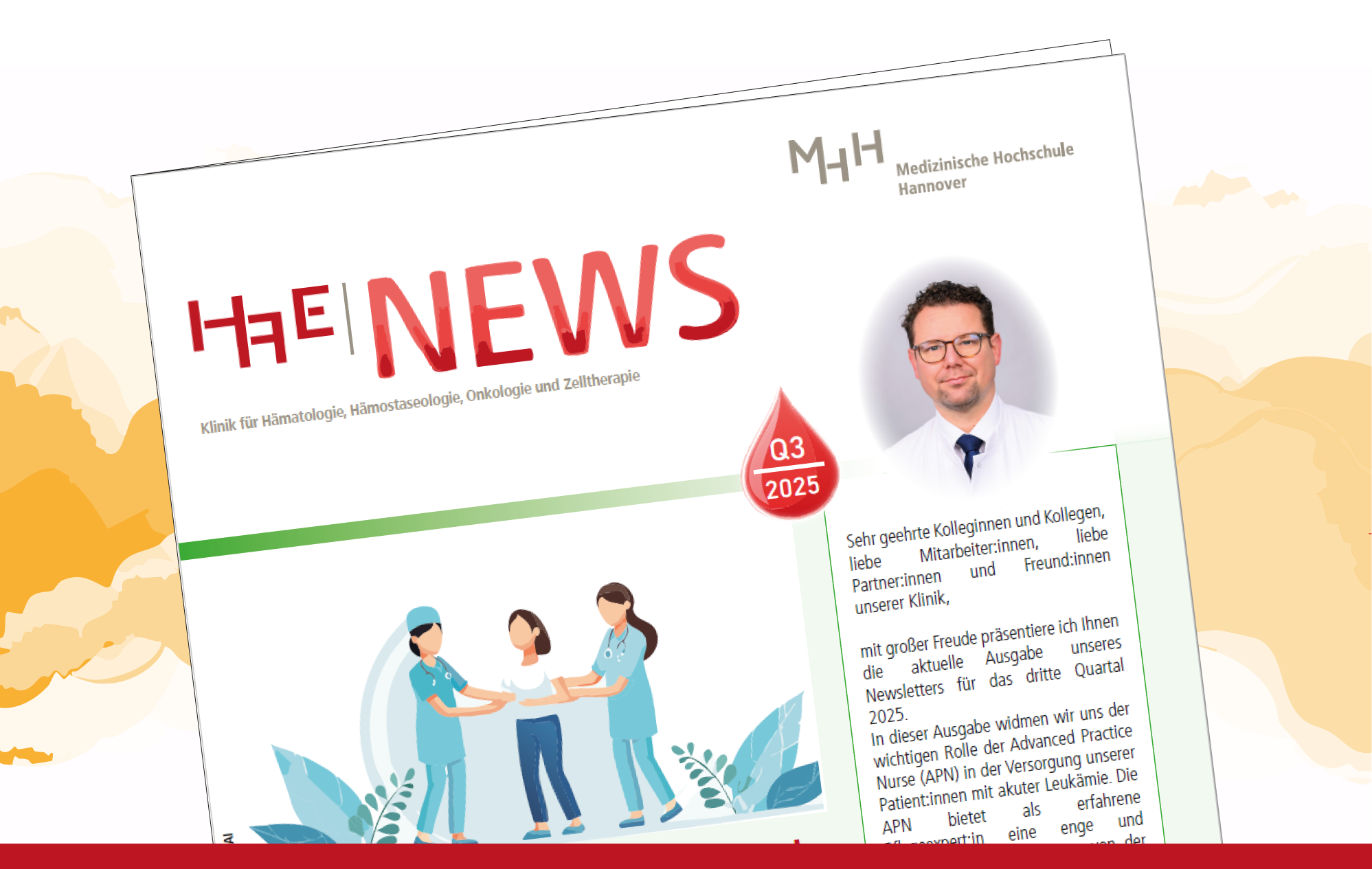 Icon showing a miniaturized preview of the Clinical Department newsletter of the Haematology Clinic.