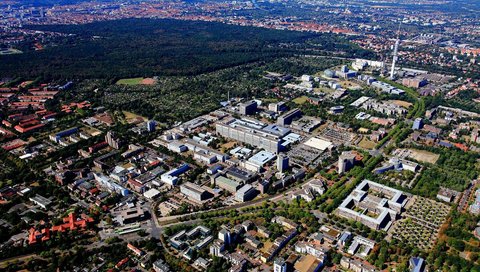 Luftbild vom MHH Campus