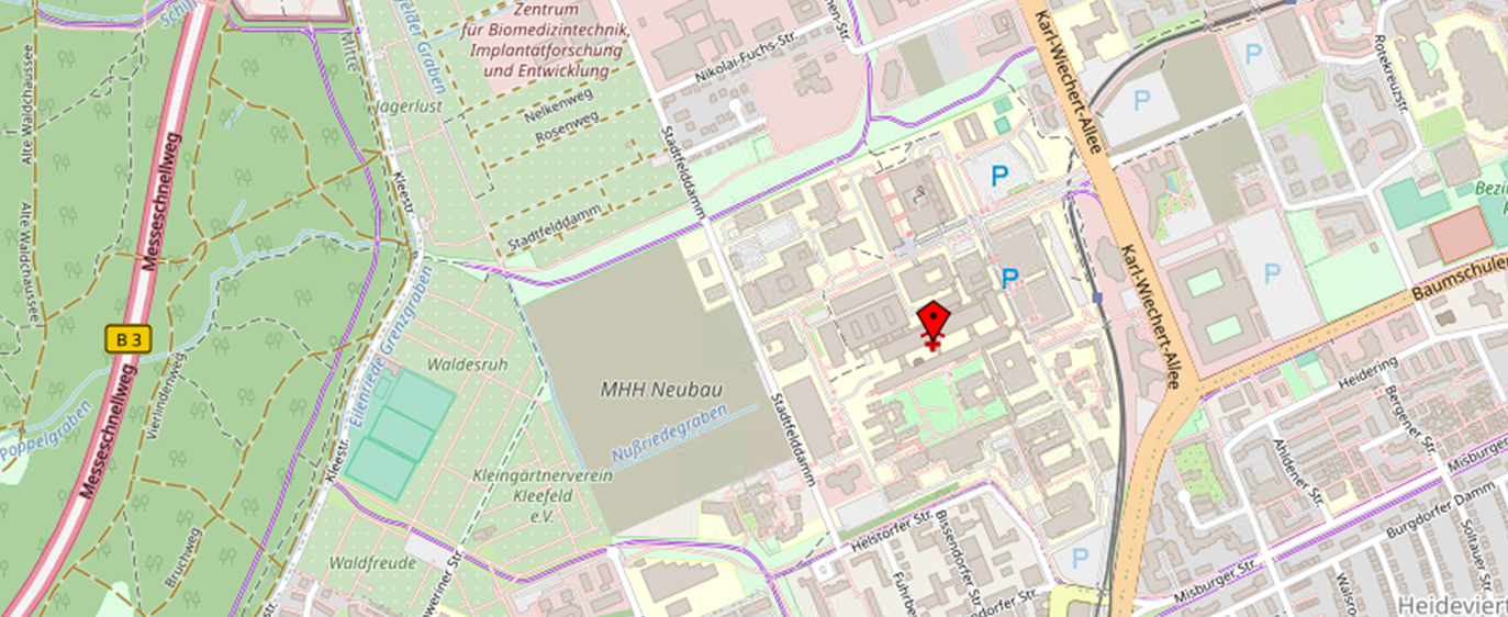 OpenStreetMap - Ausschnitt MHH