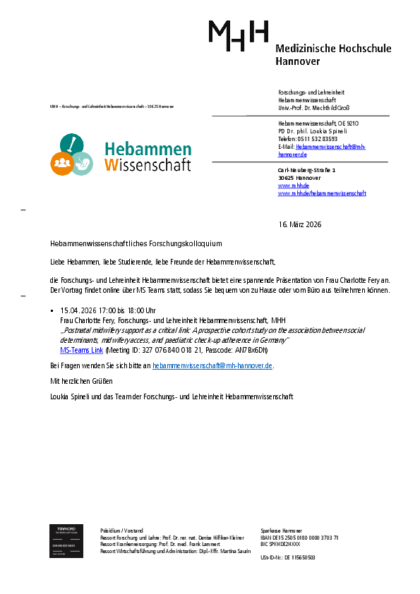Flyer der Veranstaltung
