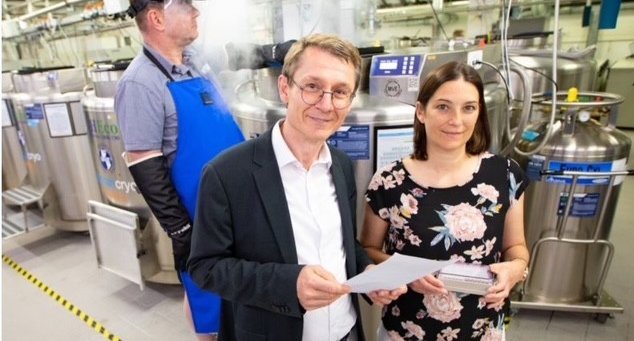 MoreHealth Projekt: Thomas Illig und Sara Haag im HUB Lager