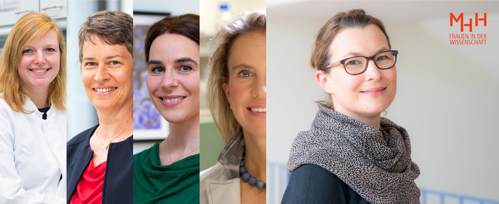 Collage weiblicher Wissenschaftlerin, im Fokus: Frau Dr. Yvonne Ziert