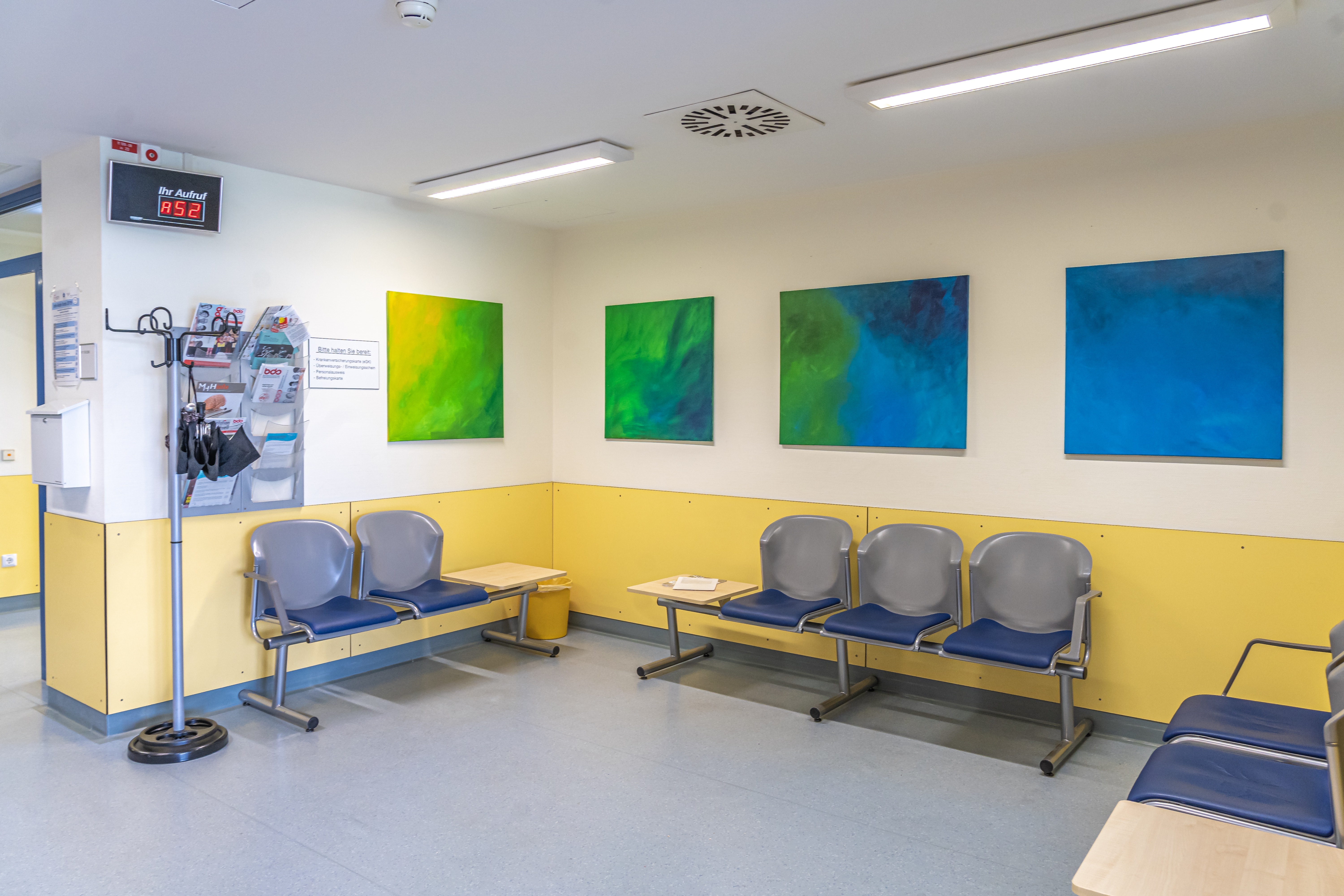 Our outpatient clinic of VCH with several seats and colorful pictures on the wall