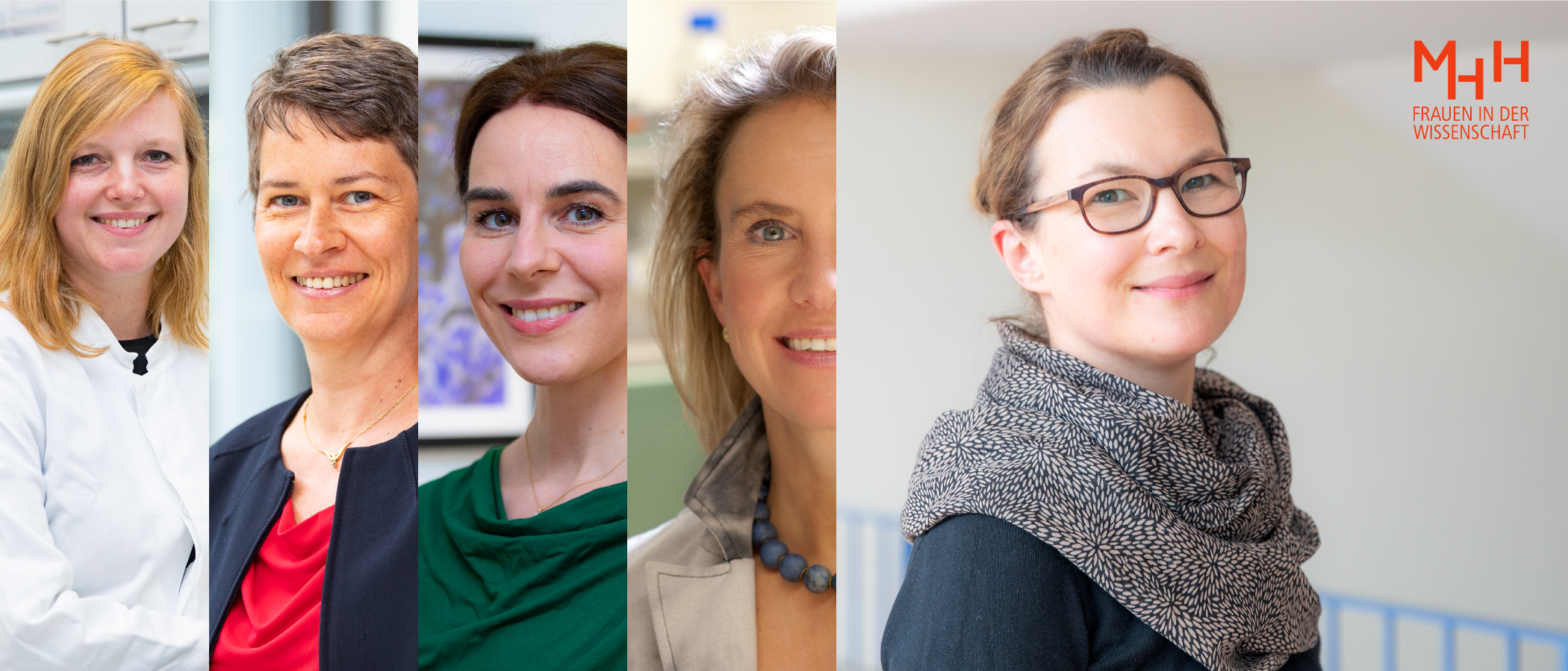 Collage weiblicher Wissenschaftlerin, im Fokus: Frau Dr. Yvonne Ziert