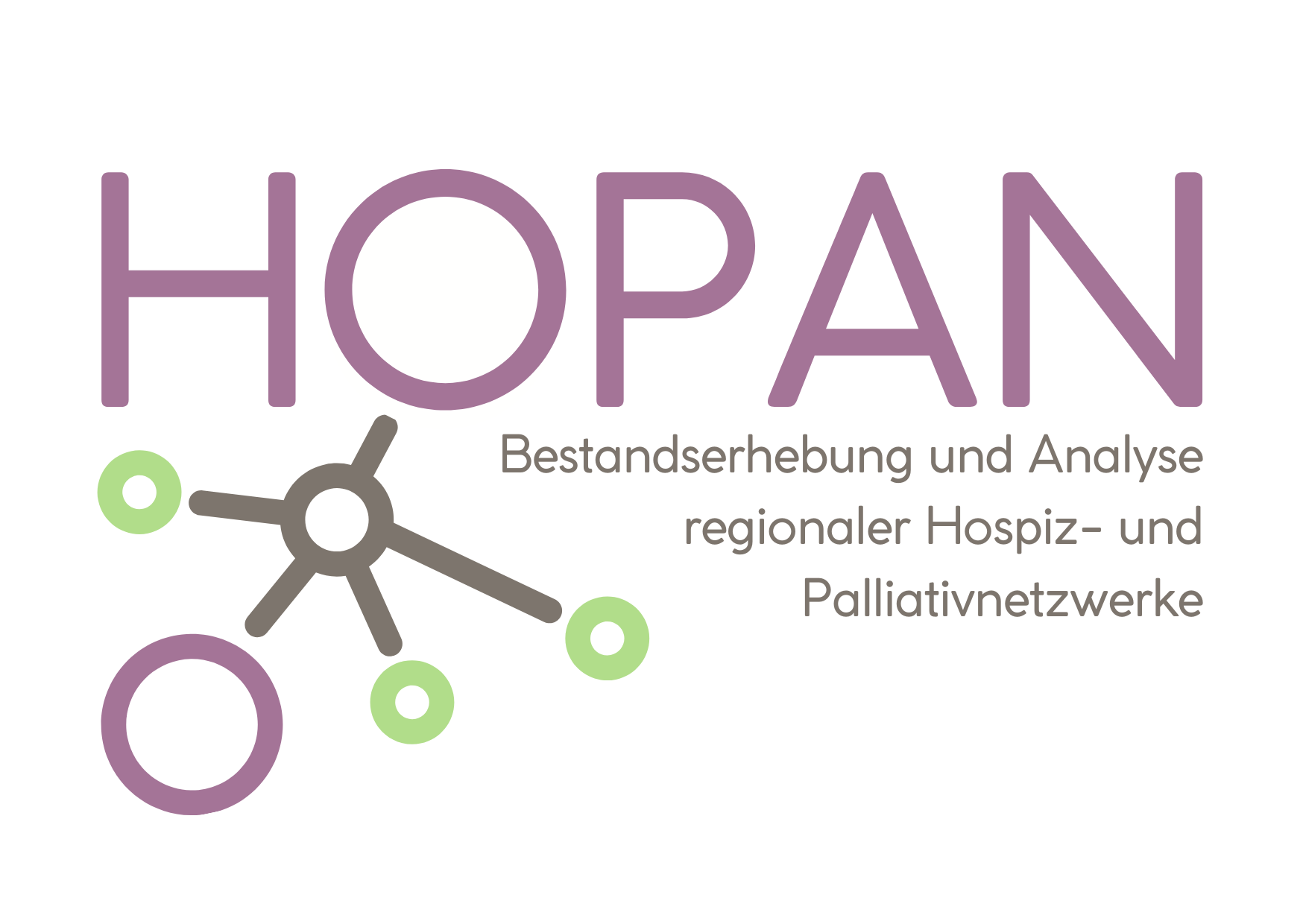 Schriftzug HOPAN, wobei aus dem O weitere Vernetzungspunkte hervorgehen.