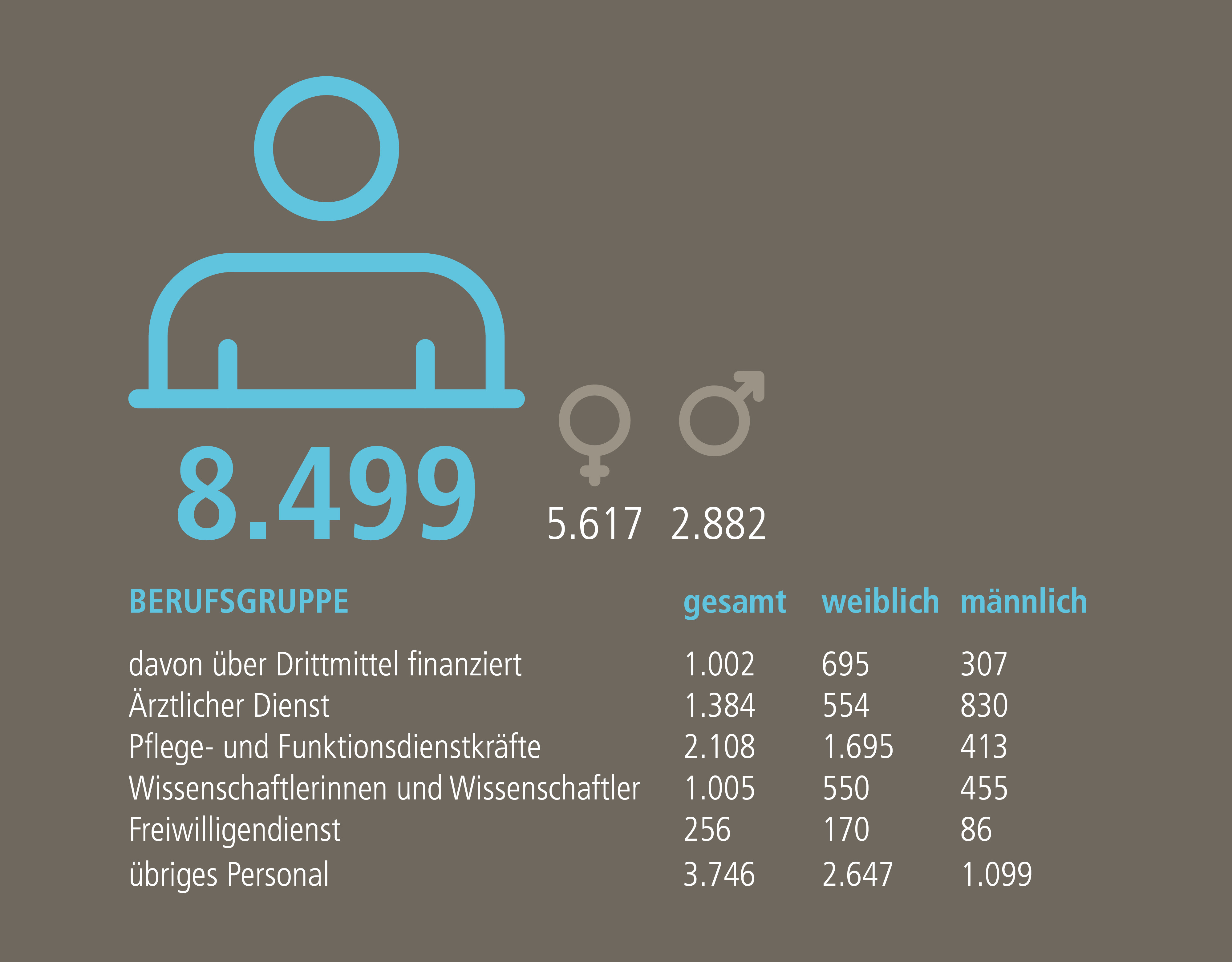 Copyright: Medizinische Hochschule Hannover (MHH) Anzahl Beschäftigte (Vollzeitkräfte)
