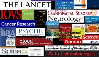 Collage aus den Logos prominenter Zeitschriften