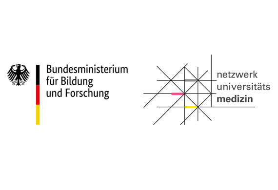 Logo des Bundesministeriums für Bildung und Forschung (BMBF) und des Netzwerk Universitätsmedizin (NUM).