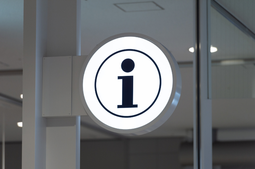 Round Sign with "I"