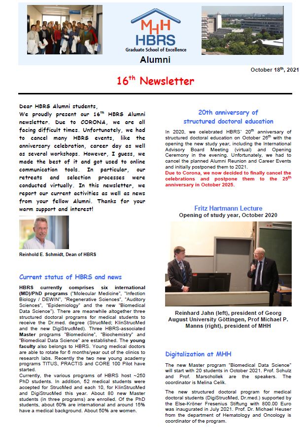 picture of Alumni Newsletter