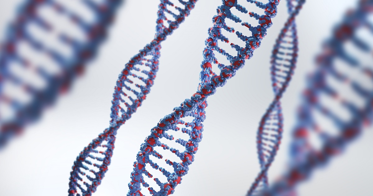 DNA in blau und rot. Bild von Freepik / Freepik