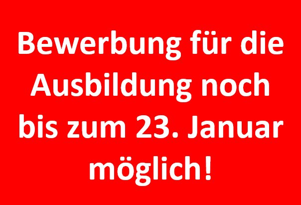 Bewerbungen sind noch möglich