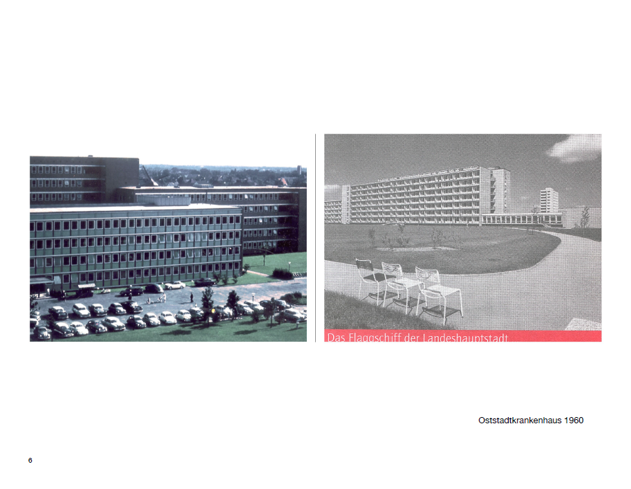 Zwei Bilder vom ehemaligen Oststadtkrankenhaus 1960