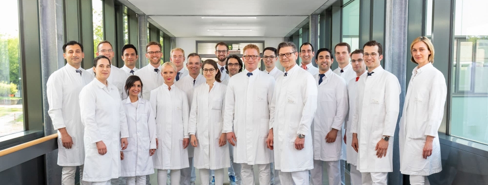 Gruppenfoto der ärztlichen Mitarbeiter der PHW und Prof. Vogt aus dem Jahr 2018