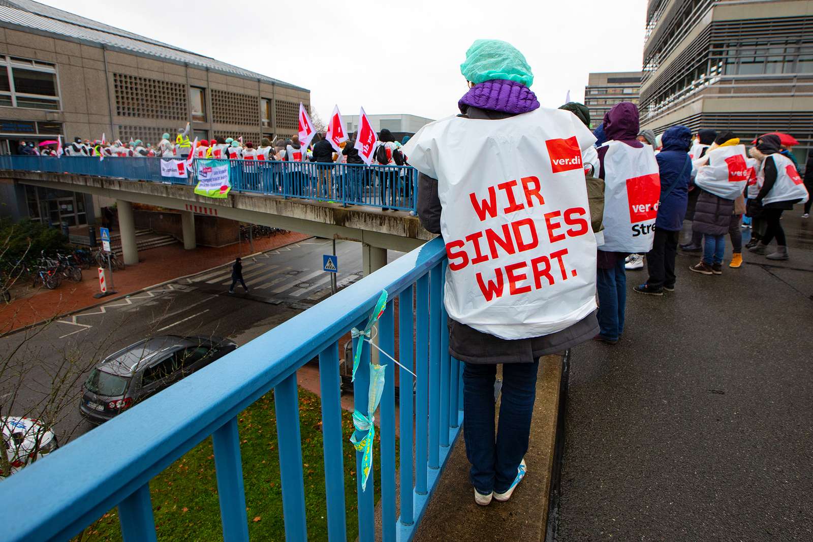 Aufgerufen zu der Streikaktion an der MHH hat die Gewerkschaft ver.di. Quelle: Karin Kaiser/MHH (Archiv)
