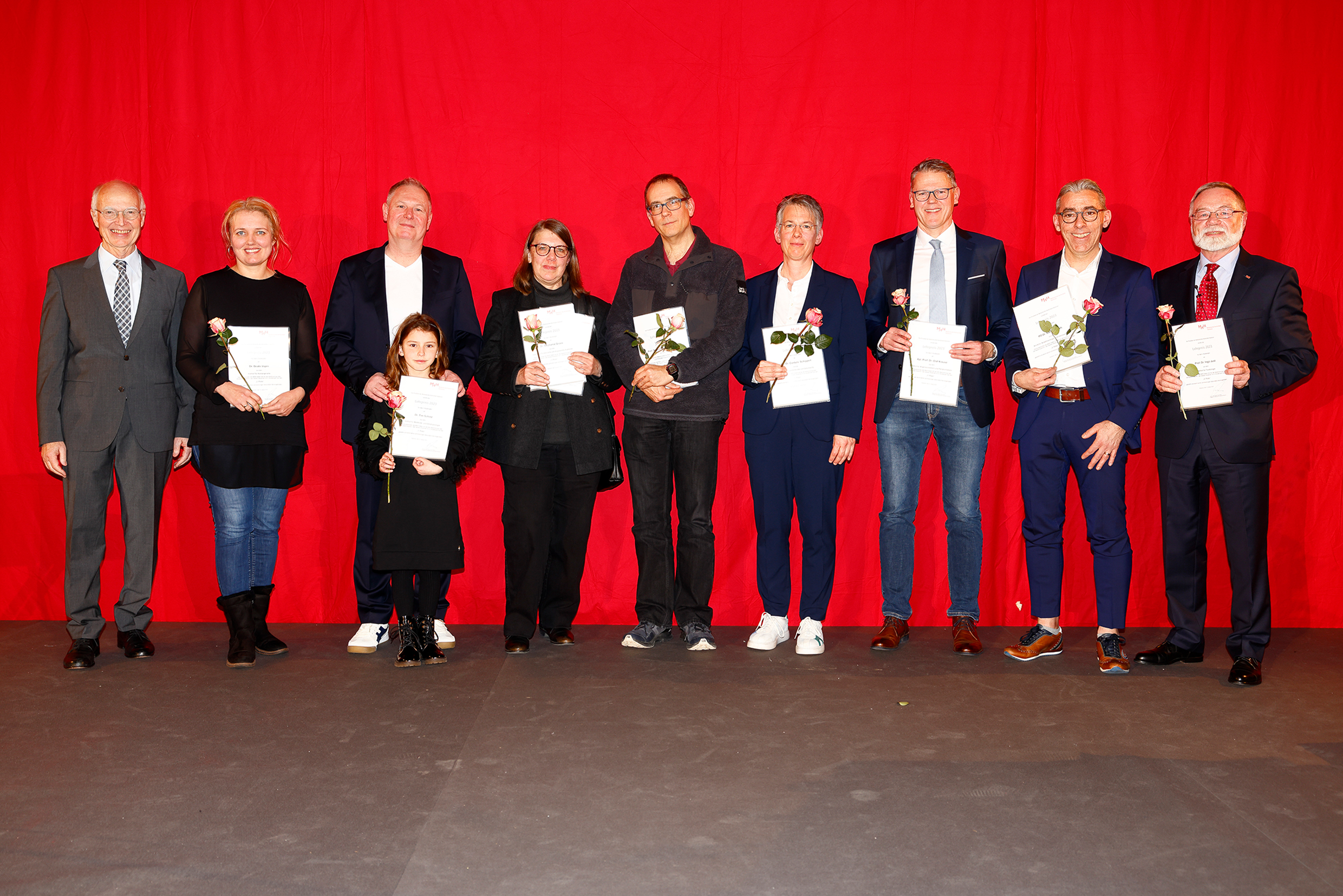 Auch die Lehrpreisträger:innen freuten sich über ihre Auszeichnung durch die Studierenden. Copyright: Andreas Genz, Hannover