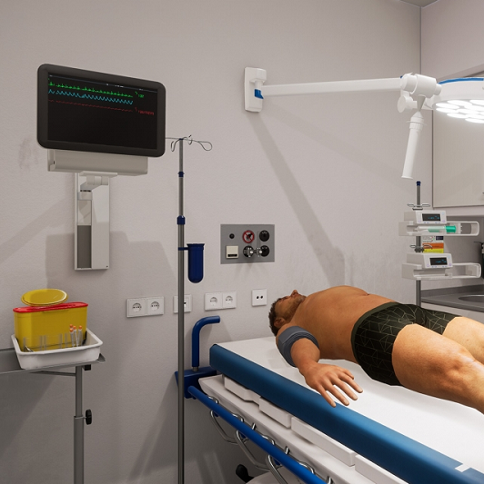 Patientenzimmer VR-Software step.VR