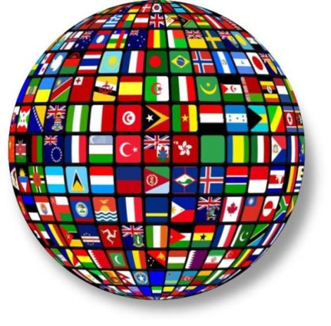 Copyright: Gordon Johnson/Pixabay_a globe showing all the flags in the world